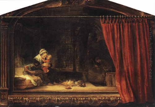 Holy Family with a Curtain