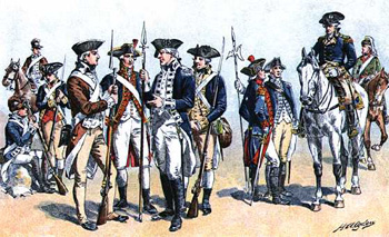 american militia drawing