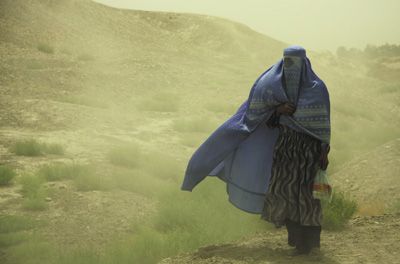 Woman wearing burqa