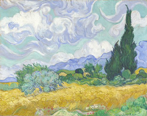 Vincent Van Gogh Wheat Fields with Cypresses