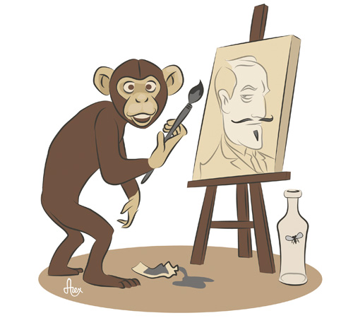 monkey painting