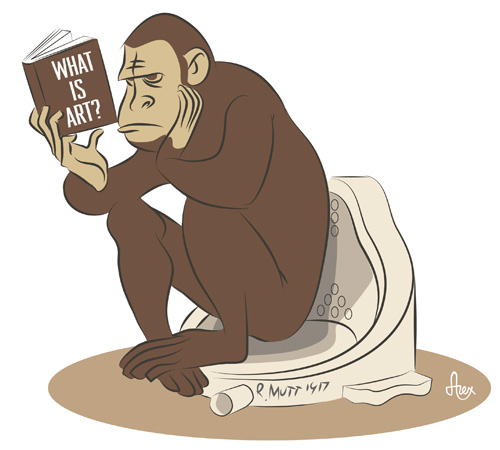 monkey reading