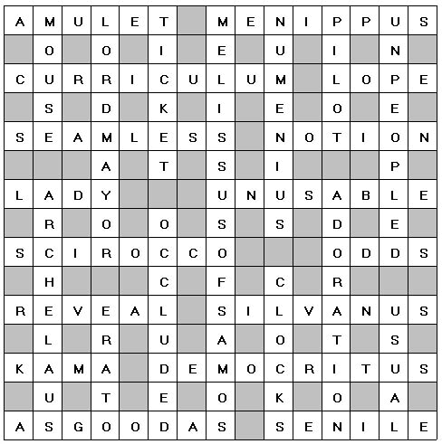 Crossword Solution